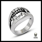 Bague Tête de Mort Dent Vampire - Crâne Passion