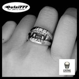 Bague Tête de Mort Dent Vampire - Crâne Passion