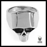 Bague Tête de Mort Géométrique (Acier) - Crâne Passion