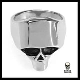 Bague Tête de Mort Géométrique (Acier) - Crâne Passion