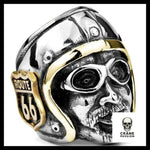 Bague Tête de Mort Motard - Crâne Passion