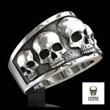 Bague Tête de Mort Multi Crânes - Crâne Passion