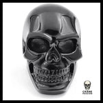 Bague Tête de Mort Noire (Acier) - Crâne Passion
