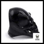 Bague Tête de Mort Noire (Acier) - Crâne Passion