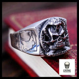 Bague Tête de Mort Us Army (en Argent) - Crâne Passion