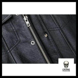Blouson Biker en Cuir - Crâne Passion