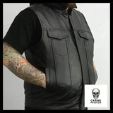 Blouson Biker en Cuir - Crâne Passion