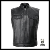 Blouson Biker en Cuir - Crâne Passion