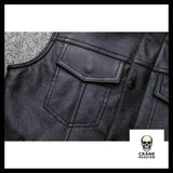 Blouson Biker en Cuir - Crâne Passion