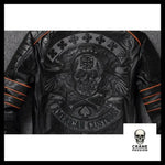 Blouson Motard Tête de Mort (Cuir) - Crâne Passion