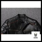 Blouson Motard Tête de Mort (Cuir) - Crâne Passion