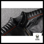 Blouson Motard Tête de Mort (Cuir) - Crâne Passion