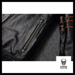 Blouson Motard Tête de Mort (Cuir) - Crâne Passion