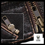 Blouson Moto Tête de Mort (Cuir) - Crâne Passion