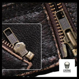 Blouson Moto Tête de Mort (Cuir) - Crâne Passion