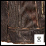 Blouson Moto Tête de Mort (Cuir) - Crâne Passion