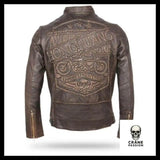 Blouson Moto Tête de Mort (Cuir) - Crâne Passion