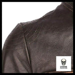 Blouson Moto Tête de Mort (Cuir) - Crâne Passion