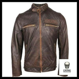 Blouson Moto Tête de Mort (Cuir) - Crâne Passion