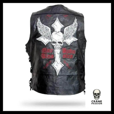 Blouson Tête de Mort Homme (Cuir) - Crâne Passion