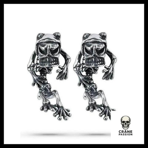 Boucles d'Oreilles Rock Femme - Crâne Passion