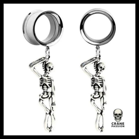Boucles d'Oreilles Squelette Pendu - Crâne Passion