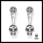 Boucles D'oreilles Tête de Mort Chic Argentées - Crâne Passion
