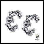 Boucles D'oreilles Tête de Mort Ear Cuff - Crâne Passion