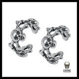 Boucles D'oreilles Tête de Mort Ear Cuff - Crâne Passion
