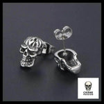 Boucles D'oreilles Tête de Mort Enflammées - Crâne Passion