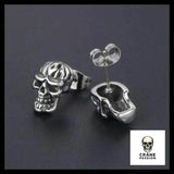 Boucles D'oreilles Tête de Mort Enflammées - Crâne Passion