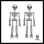 Boucles D'oreilles Tête de Mort Strass Cristal - Crâne Passion