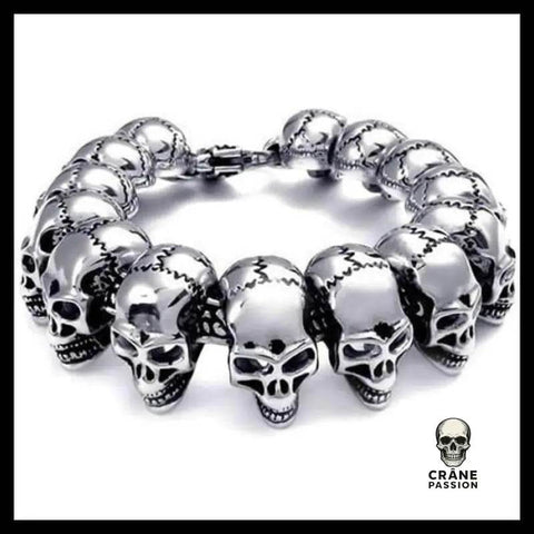 Bracelet Biker (Acier) - Crâne Passion
