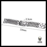 Bracelet Biker Homme (Acier) - Crâne Passion