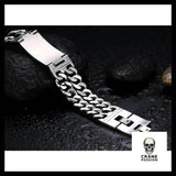 Bracelet Biker Homme (Acier) - Crâne Passion