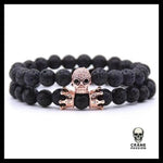 Bracelet Couronne Homme (Perles) - Crâne Passion