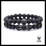 Bracelet Couronne Homme (Perles) - Crâne Passion