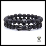 Bracelet Couronne Homme (Perles) - Crâne Passion