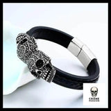 Bracelet Crâne Mexicain (Cuir) - Crâne Passion
