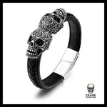 Bracelet Crâne Mexicain (Cuir) - Crâne Passion