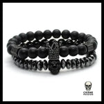 Bracelet Crâne Noir (Perles) - Crâne Passion