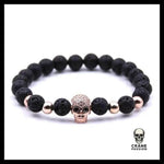 Bracelet Crâne Or (Perles) - Crâne Passion