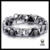 Bracelet Homme Maudit (Acier) - Crâne Passion