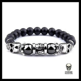 Bracelet Homme (Perles) - Crâne Passion
