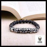 Bracelet Homme (Perles) - Crâne Passion