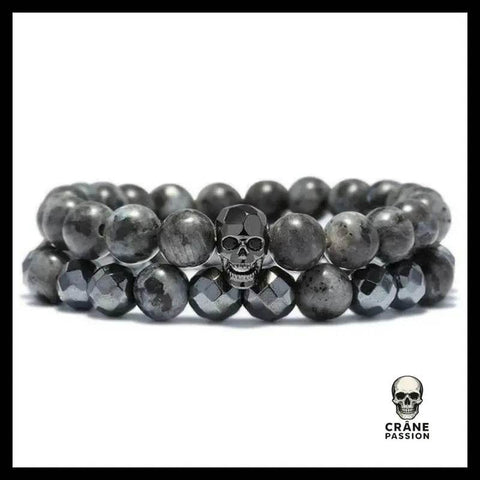 Bracelet Homme Tendance (Perles) - Crâne Passion