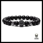 Bracelet Homme Tête de Mort (Perles) - Crâne Passion