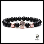 Bracelet Homme Tête de Mort (Perles) - Crâne Passion