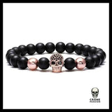 Bracelet Homme Tête de Mort (Perles) - Crâne Passion