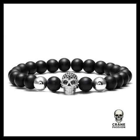 Bracelet Homme Tête de Mort (Perles) - Crâne Passion